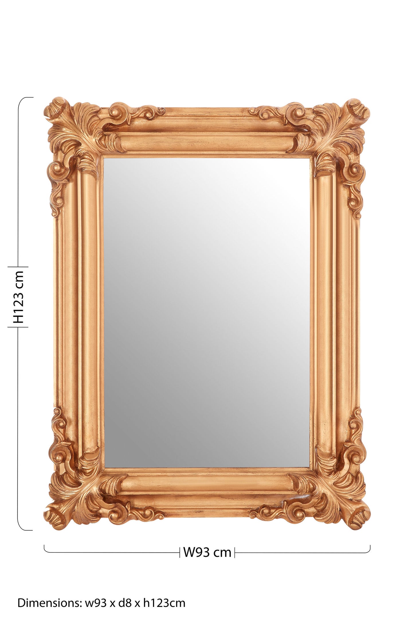 Margot Luxe Gold Frame Wall Mirror