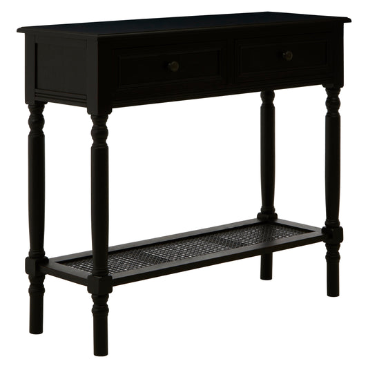 Cambridge 2 Drawer Black Finish Console Table