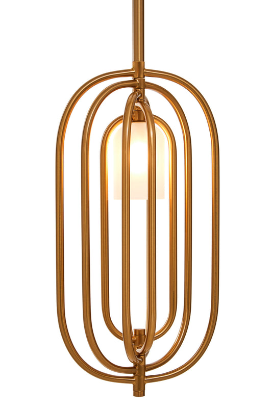 Giselle Gold and Frosted Glass Statement Pendant Light