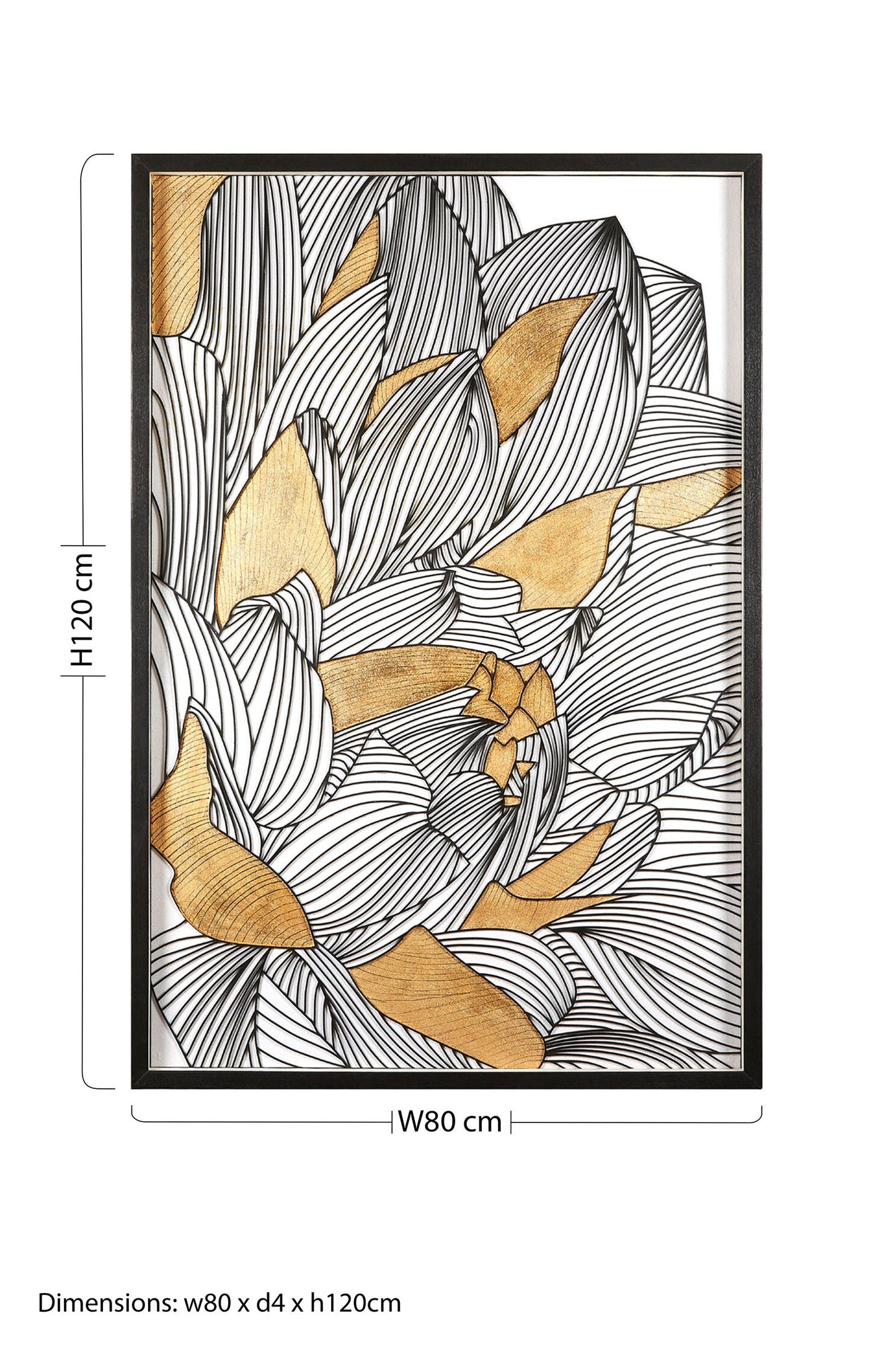 Artistic Bloom Black Gold Botanical Framed Wall Art