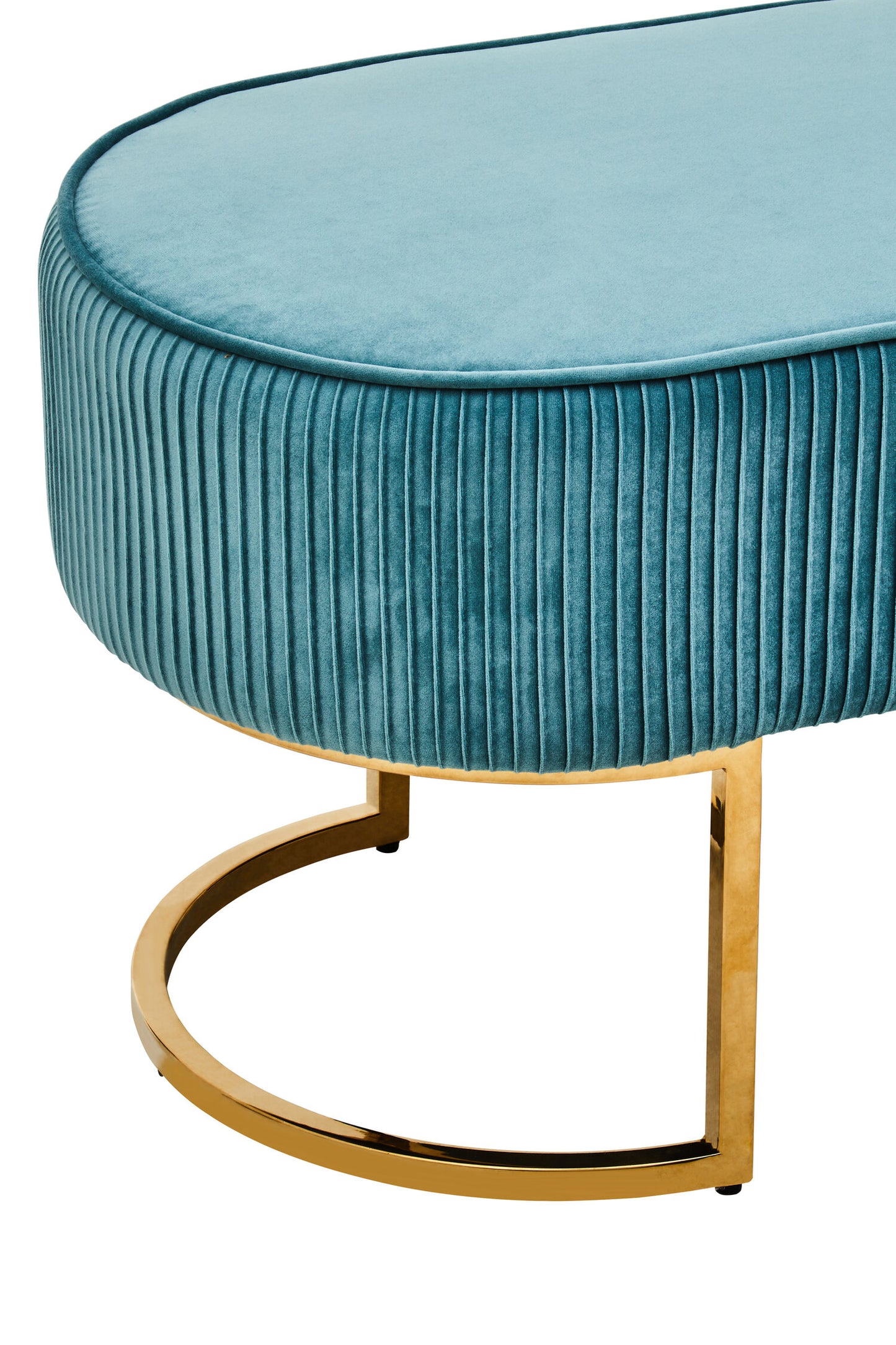 Christie Teal Velvet Luxe Bedroom Bench
