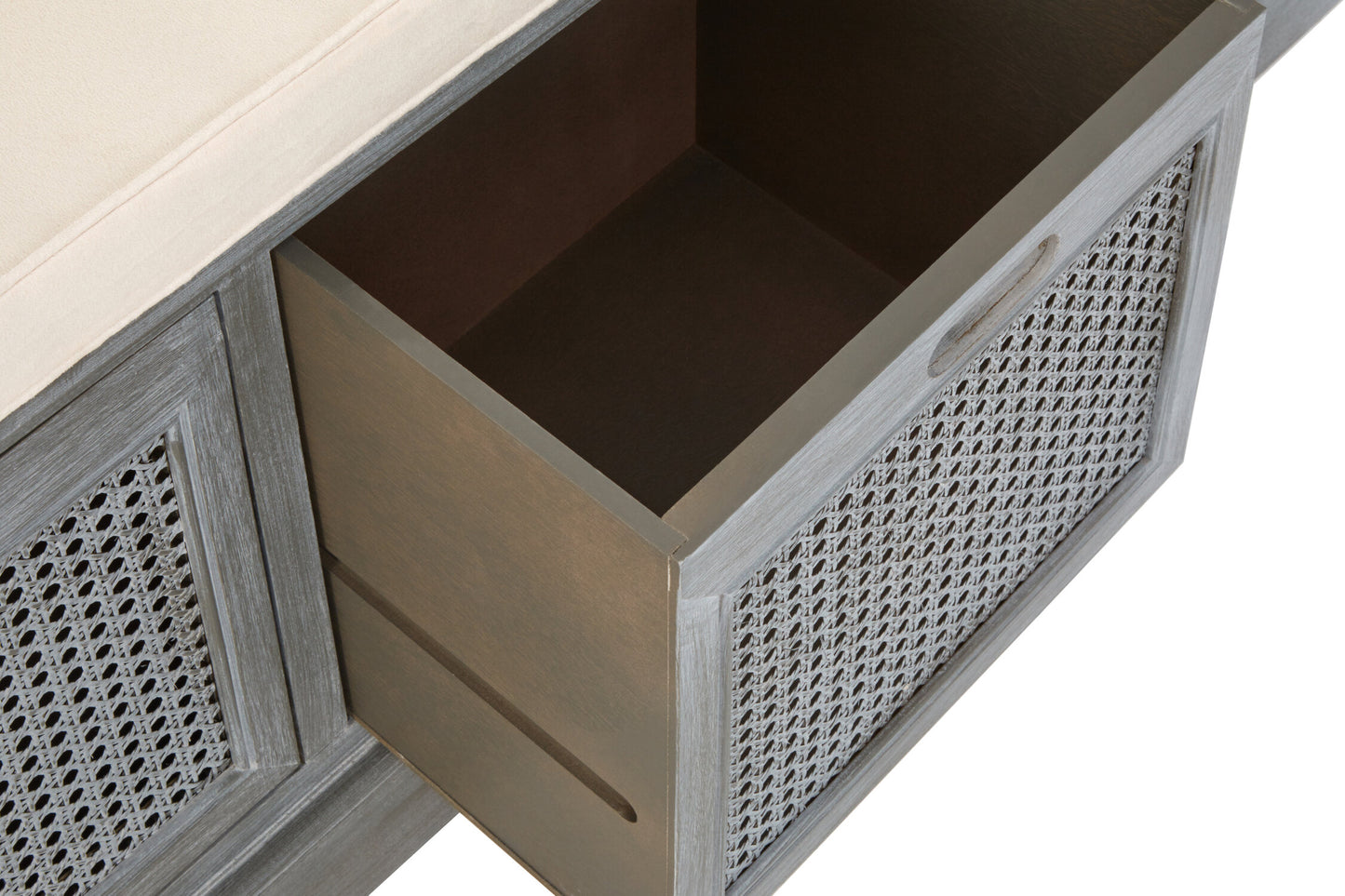 Cambridge 3 Drawer Slate Grey Storage Bench