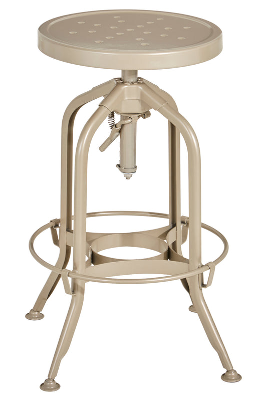 Cannes Champagne Industrial Adjustable Bar Stool