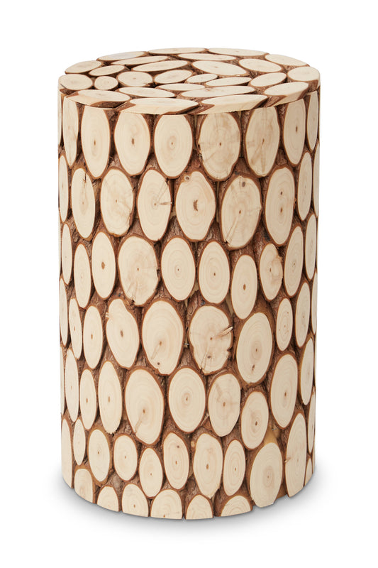 Rainforest Rustic Fir Wood Side Table Stool