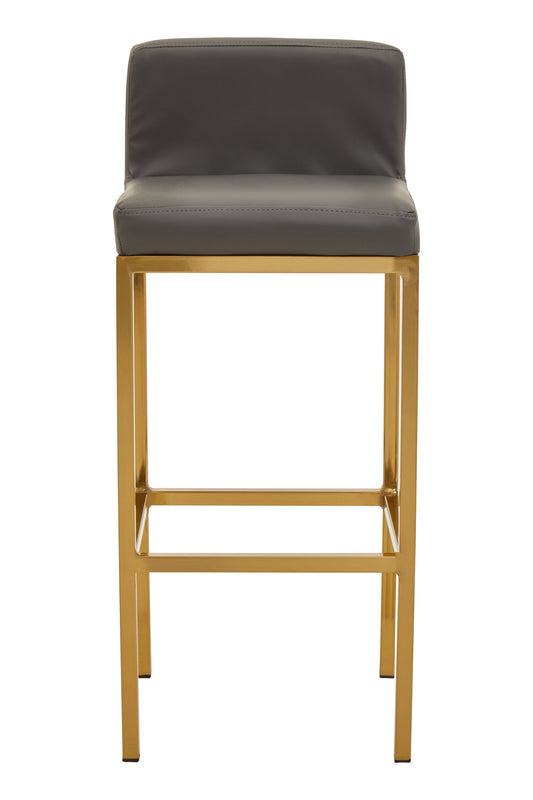 Grosvenor Dark Grey And Gold Finish Bar Chair
