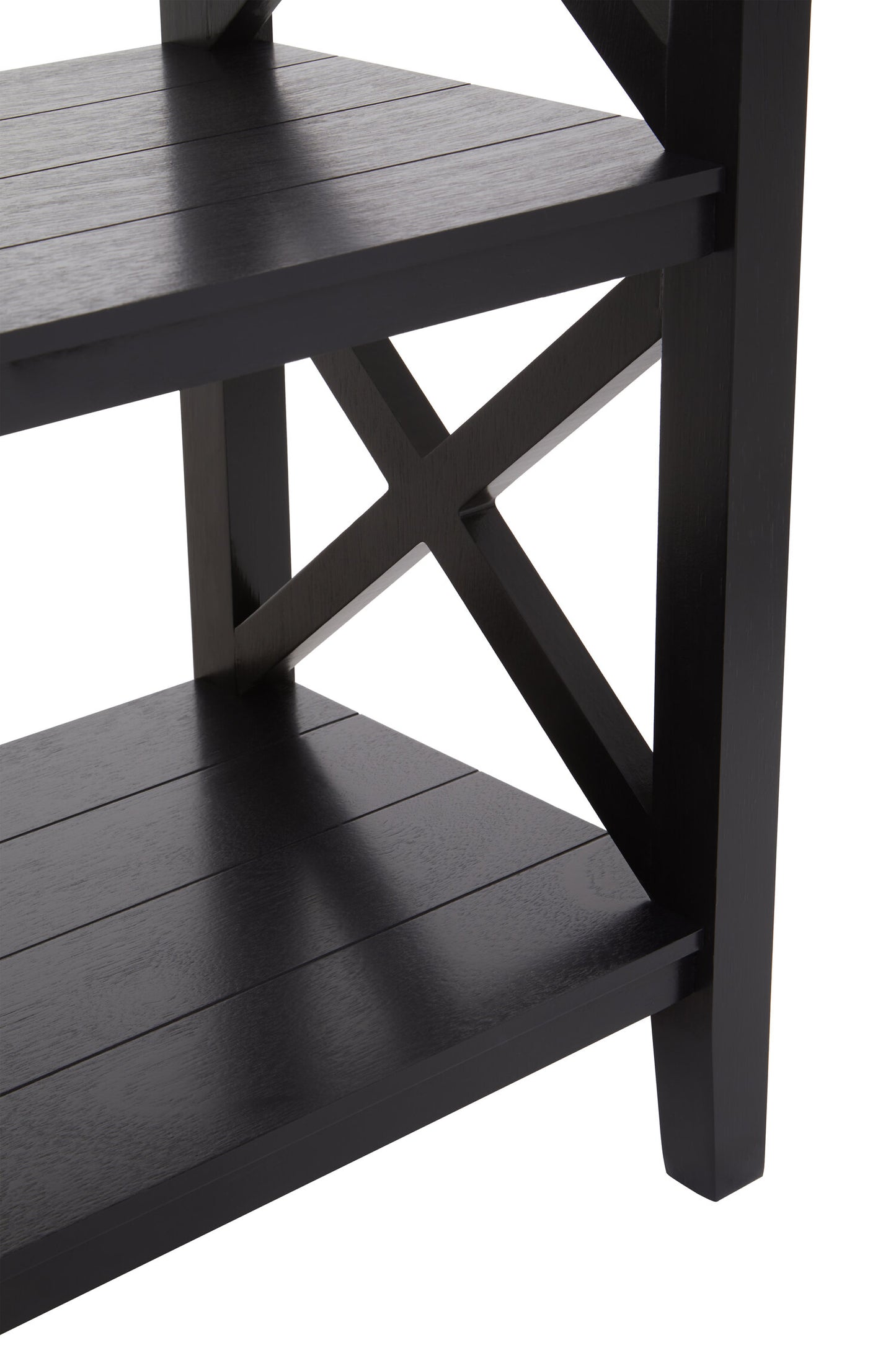 Cambridge 2 Shelf Black Bookcase
