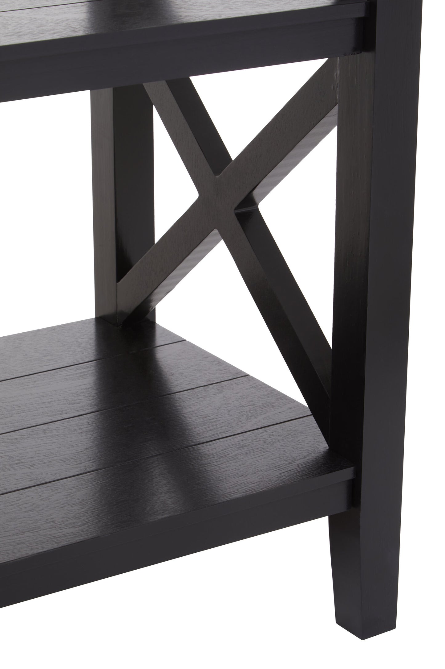 Cambridge 2 Shelf Large Black Bookcase