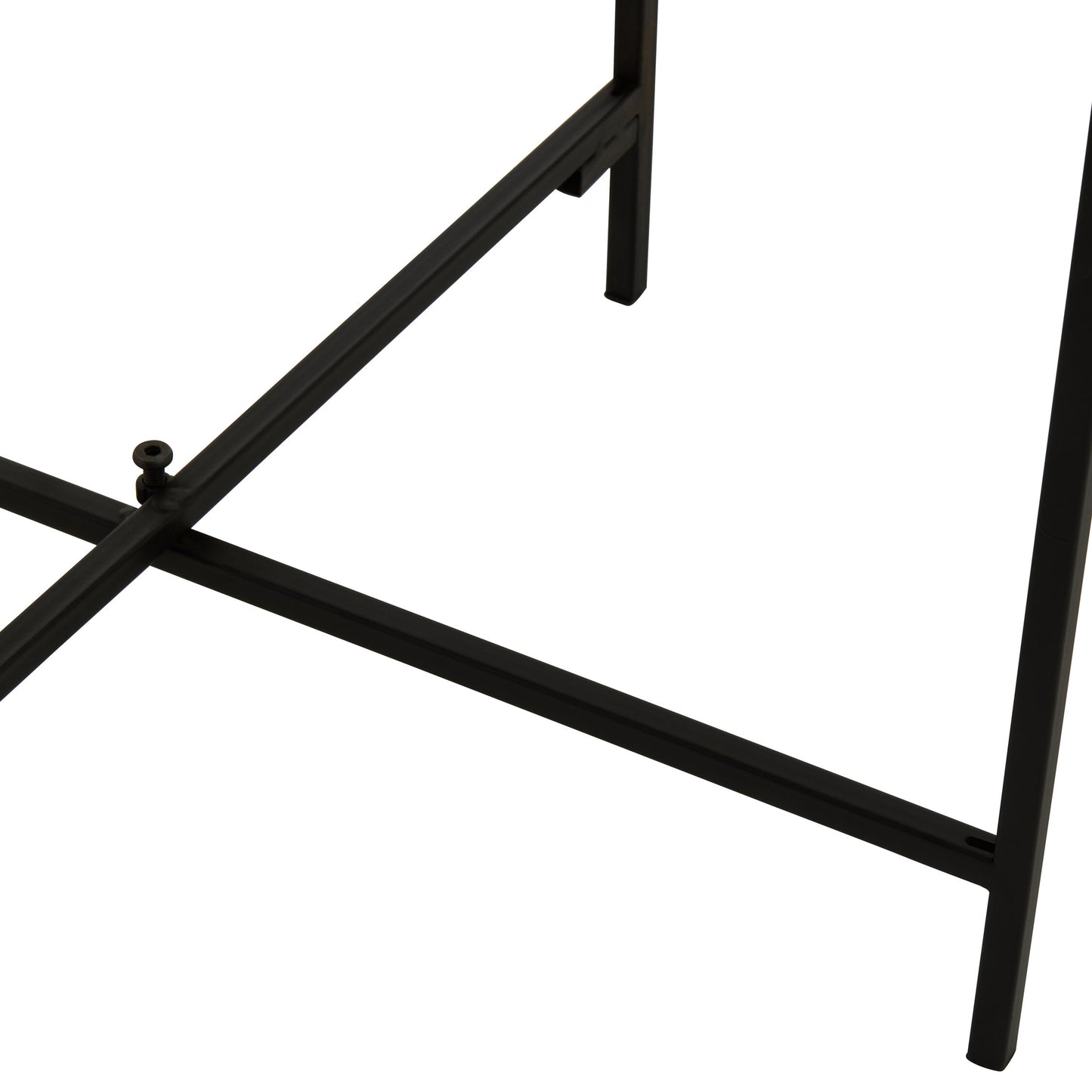 Indy Rattan Side Table With Metal Legs