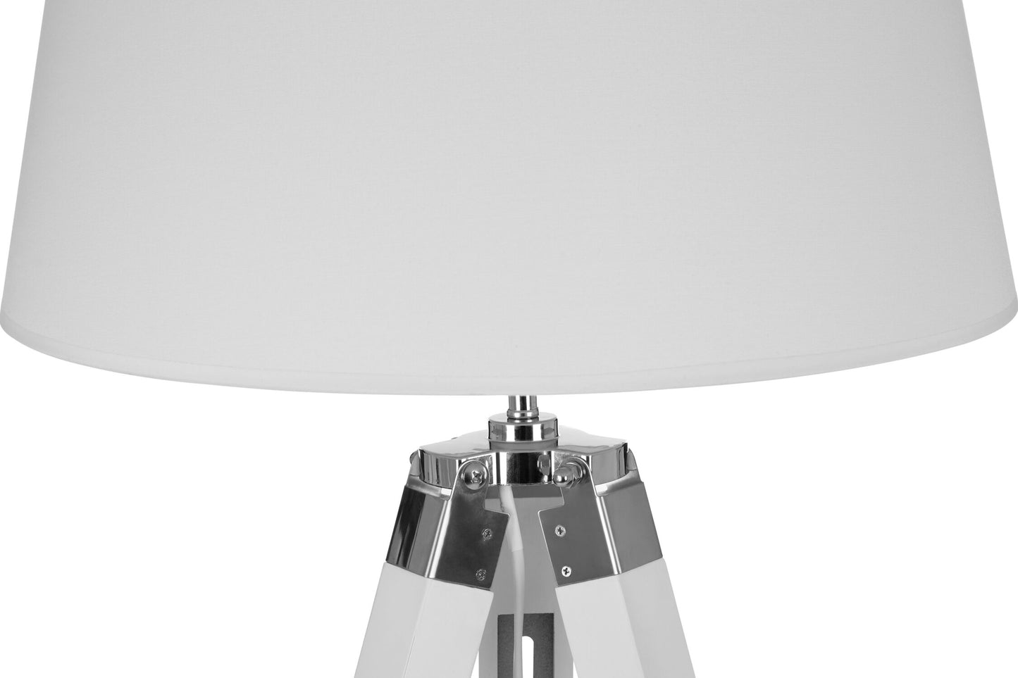 Remy White Wood Tripod Floor Lamp