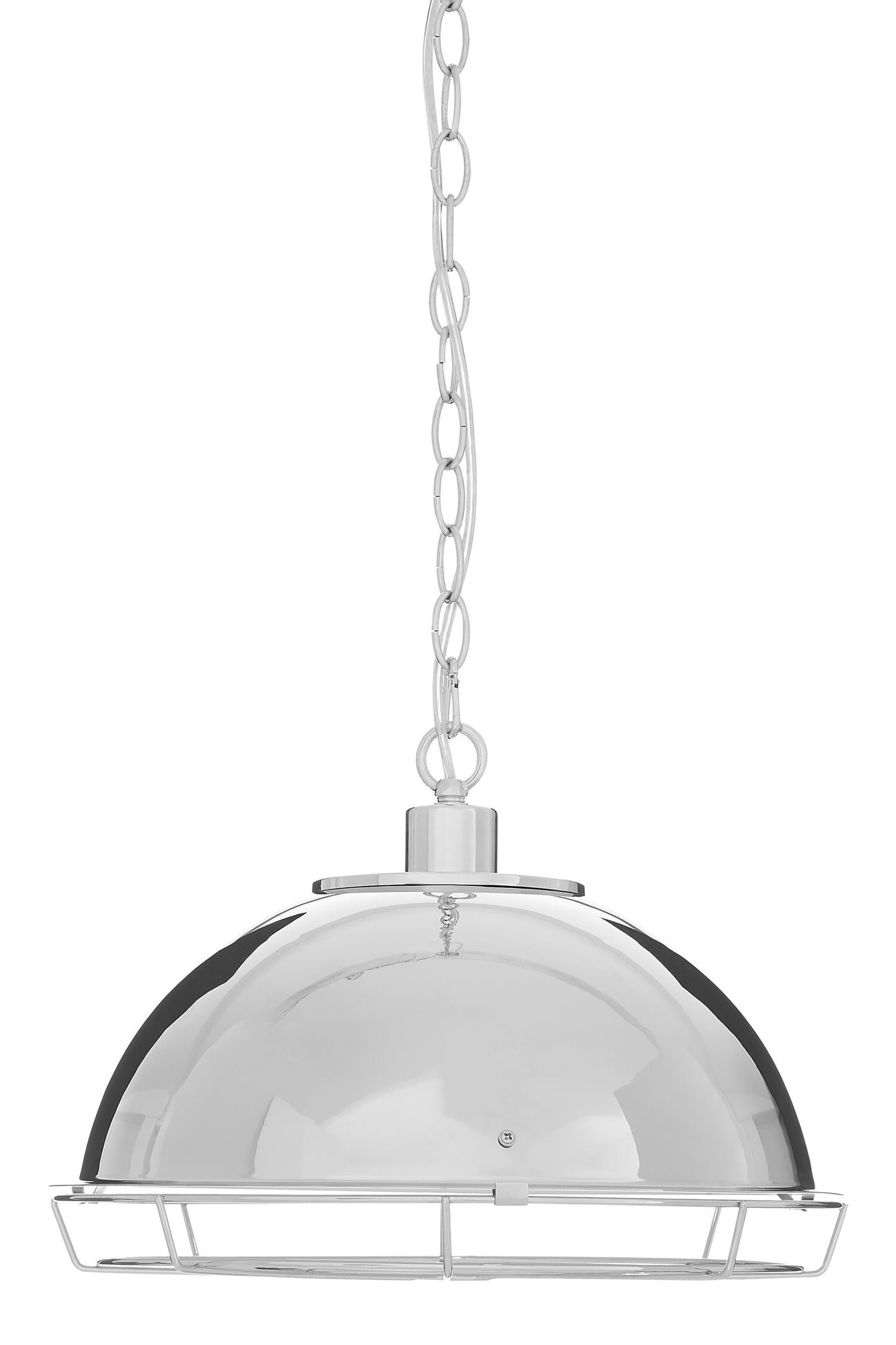 Brixton Industrial Chrome Pendant Light