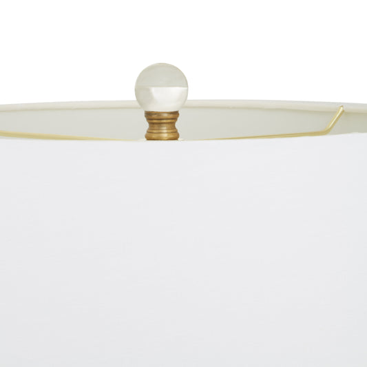 Freya Antique Brass Crystal Table Lamp