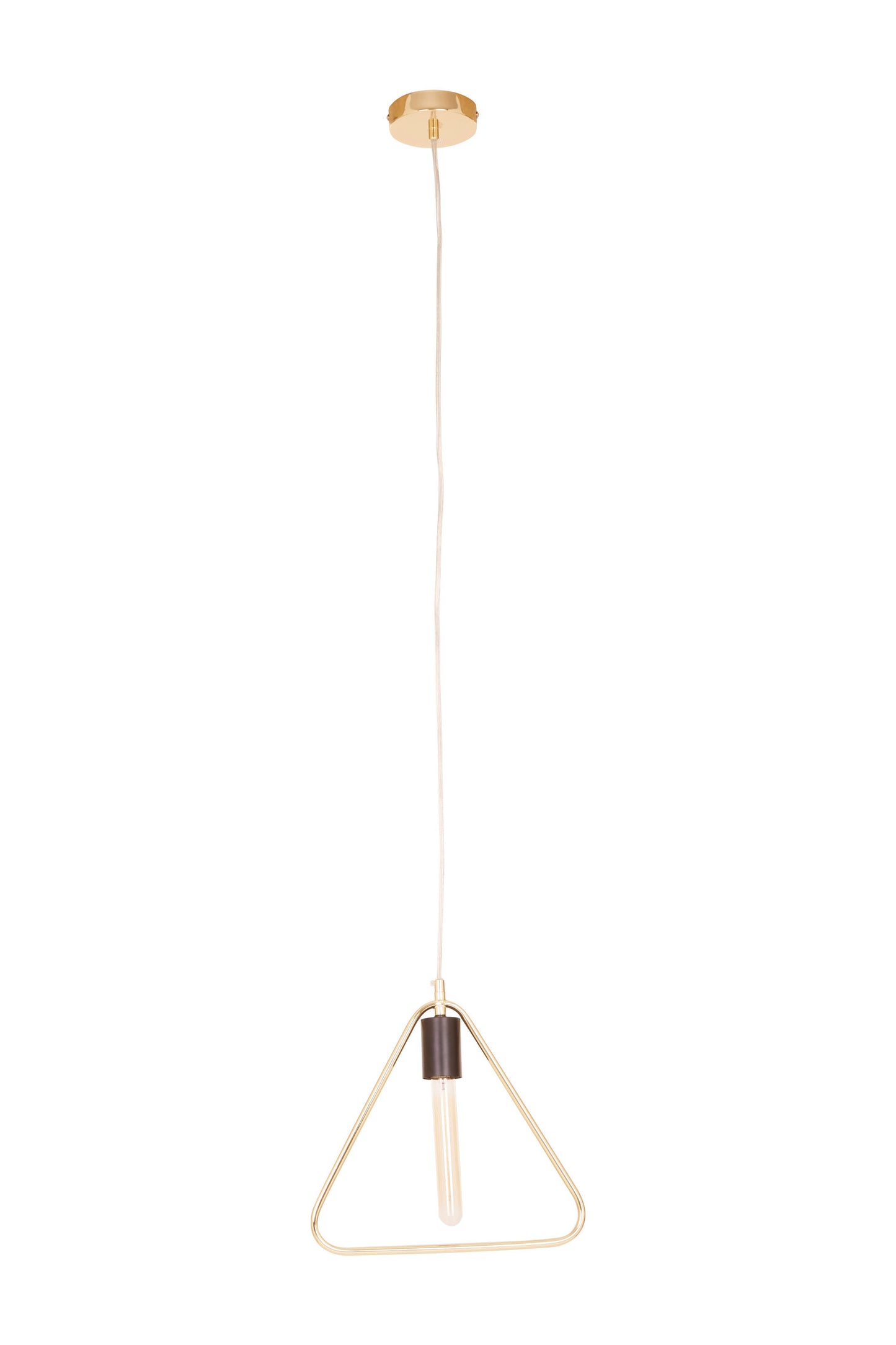Industrial Gold Triangle Pendant Light