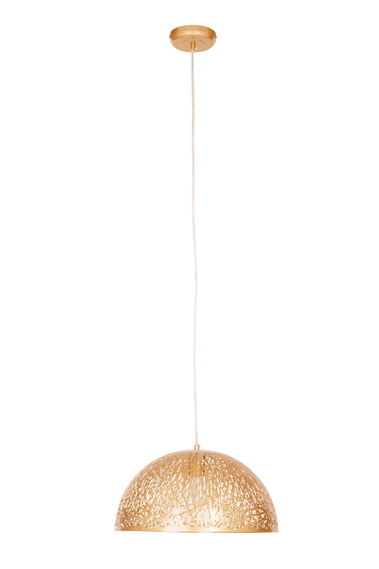 Channing Large Gold Filigree Industrial Pendant Light