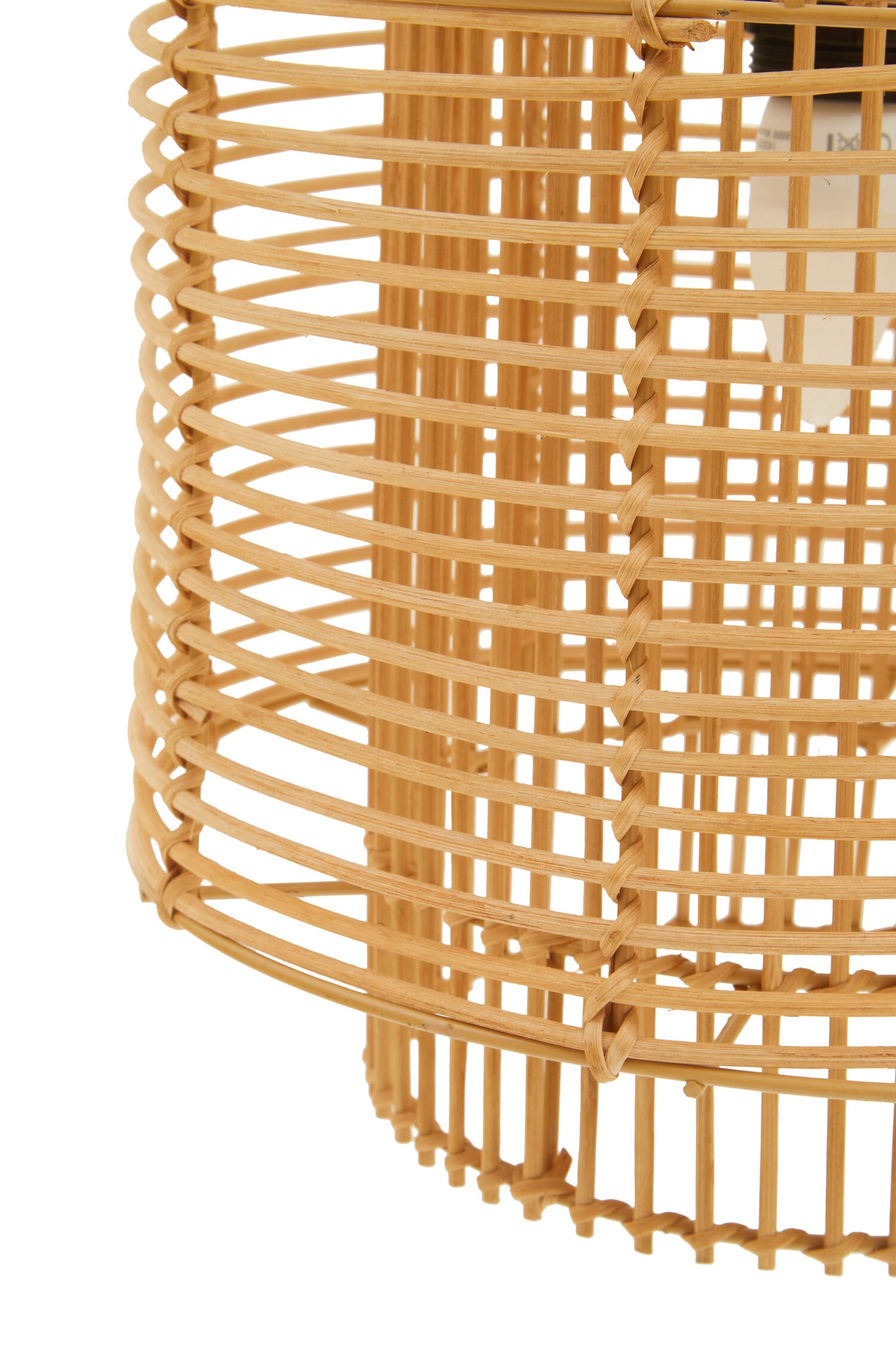 Tropical Natural Rattan Overlapping Pendant Light