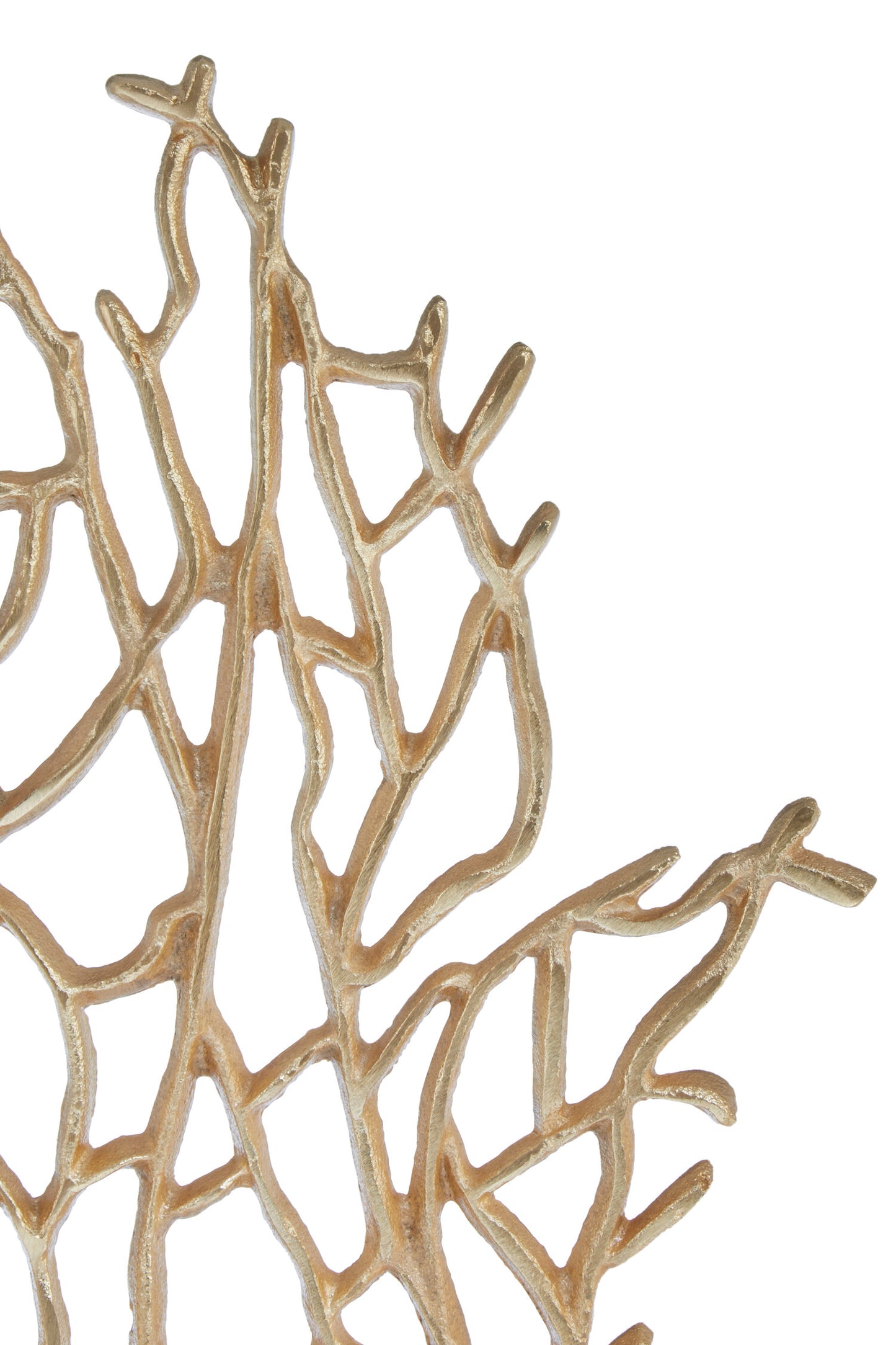 Luxe Decor Small Silver Coral Metal Sculpture