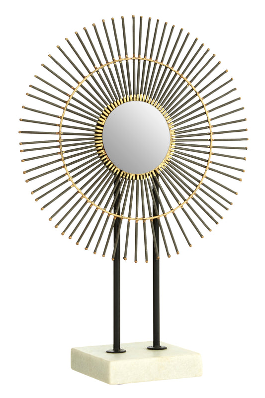 Luxe Decor Metallic Quill Sculpture with Marble Base