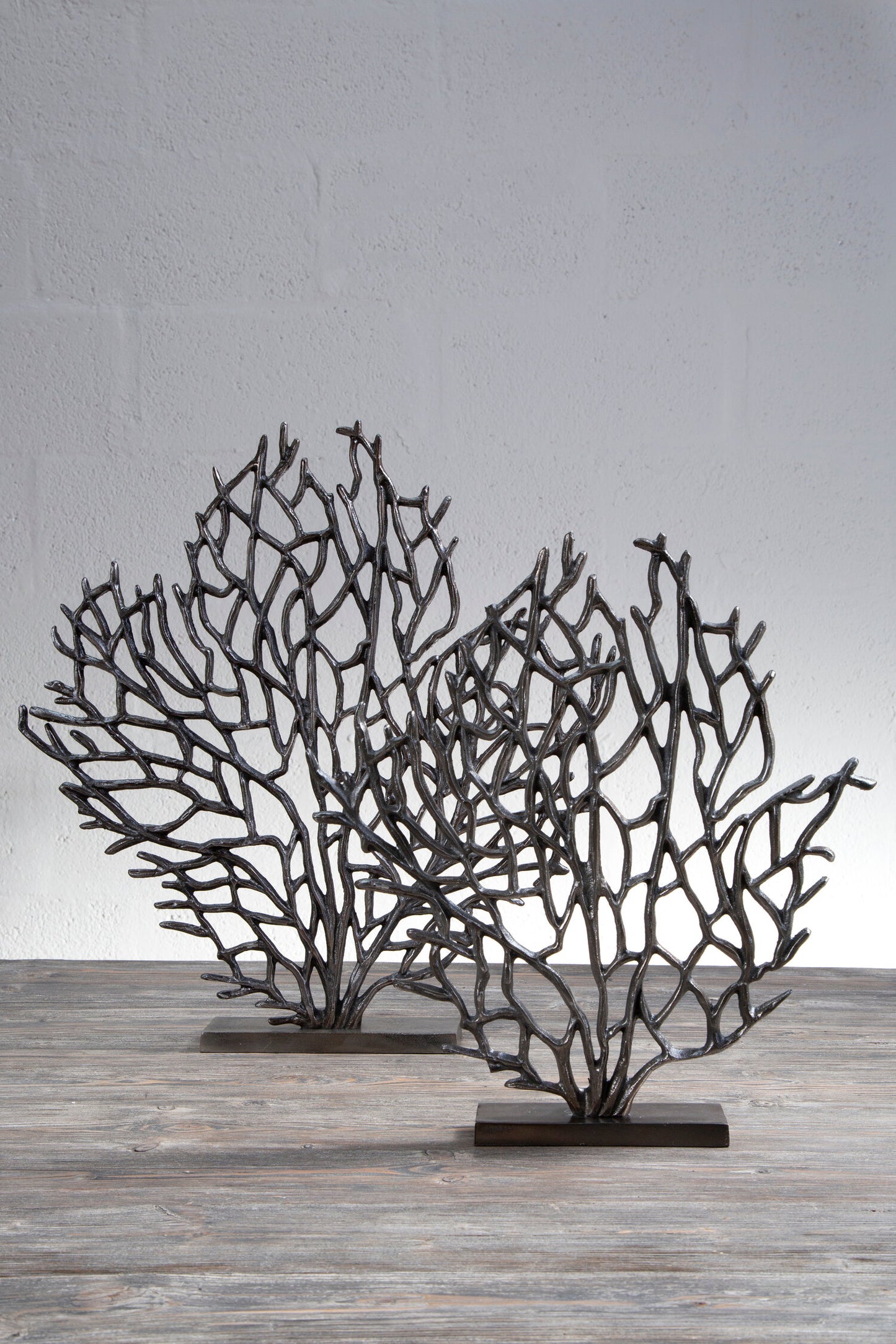 Luxe Decor Small Black Nickel Coral Sculpture