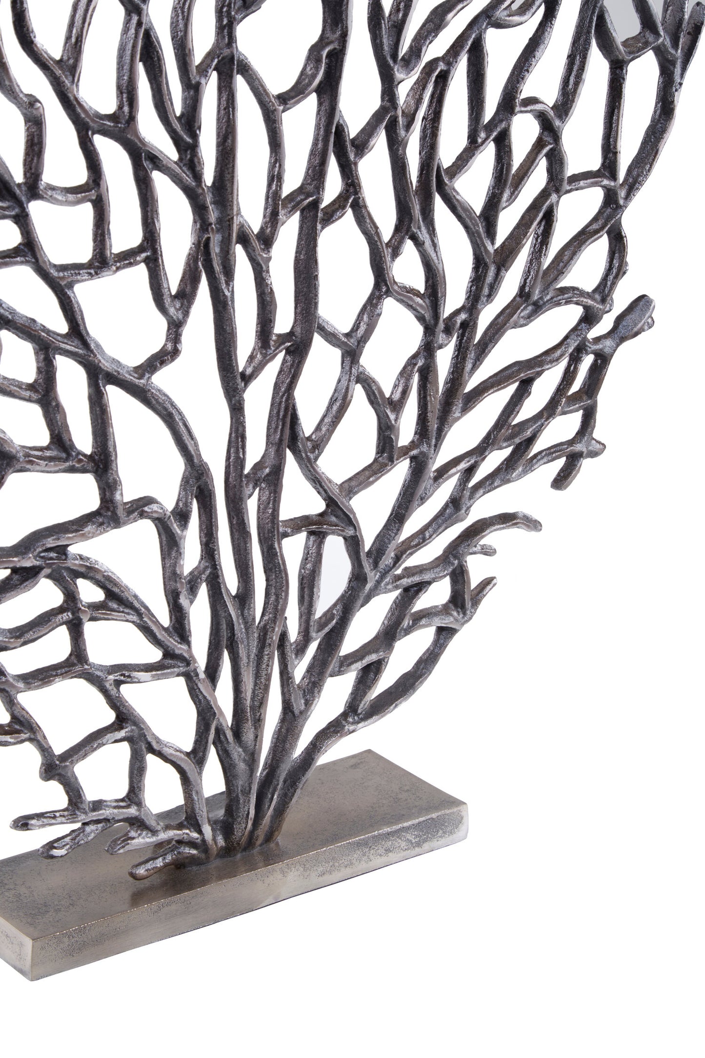 Luxe Decor Large Black Nickel Coral Sculpture