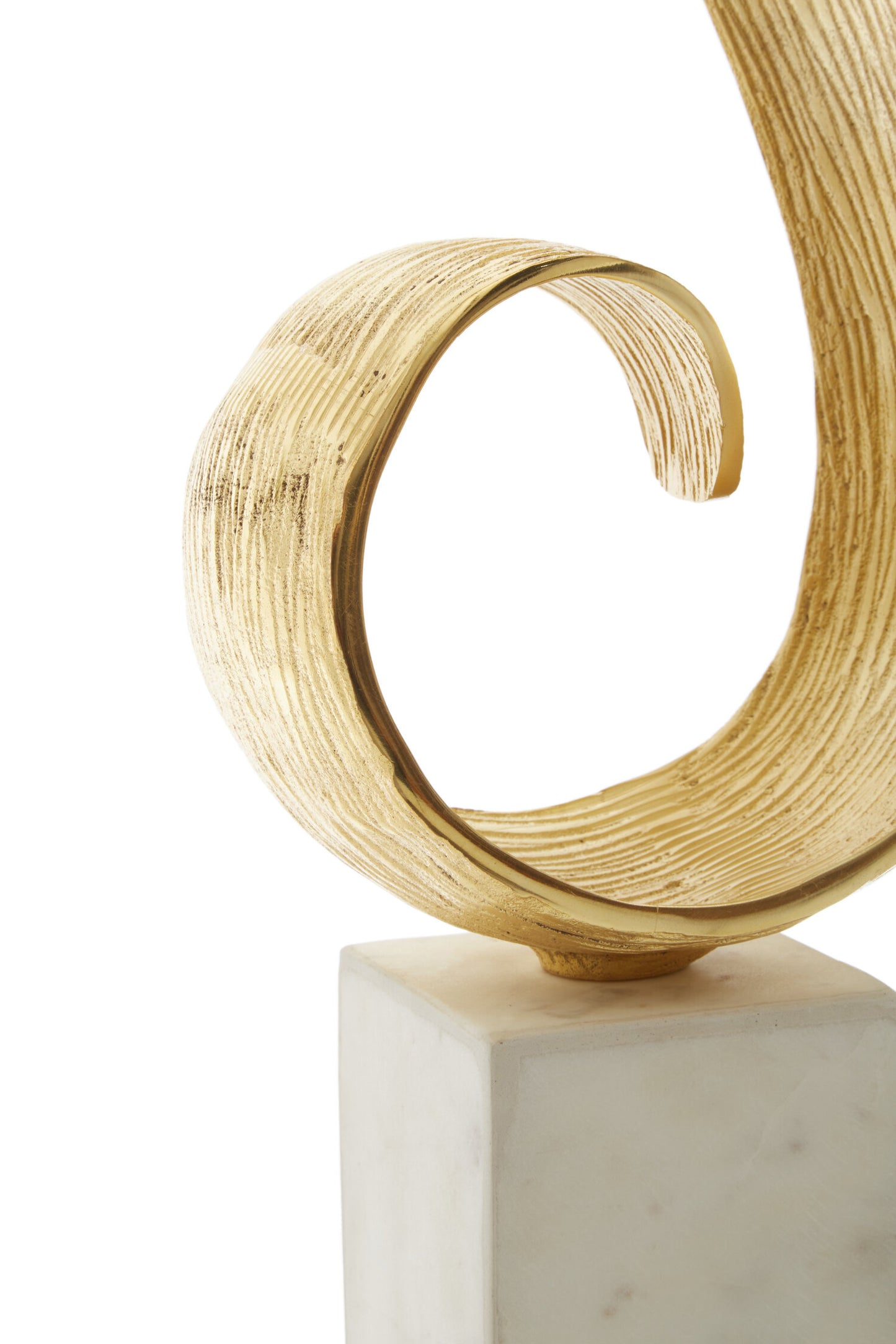 Luxe Decor Gold Curl Metal Sculpture