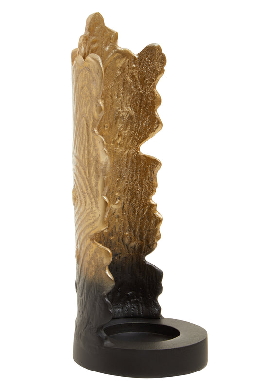 Luxe Decor Small Black Gold Ombre Candle Holder