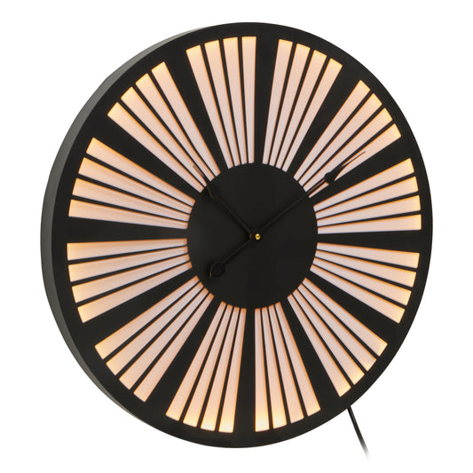 Riviera 60cm Black White LED Wall Clock