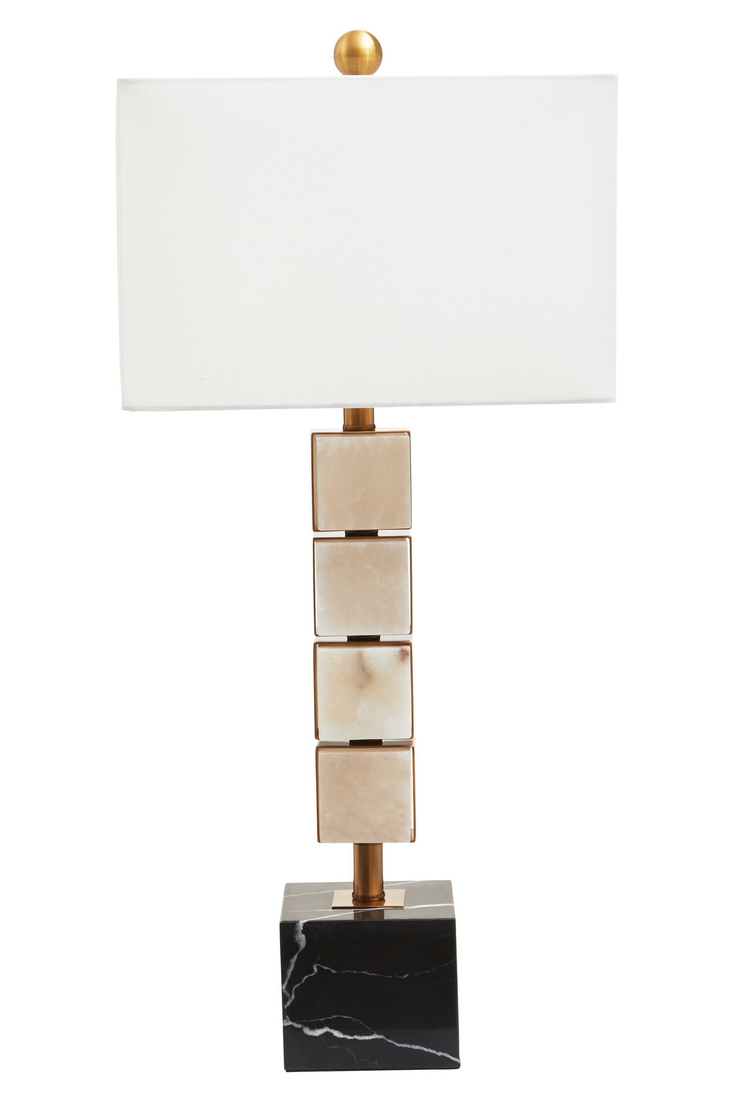 Lucia White Fabric Shade Classic Table Lamp