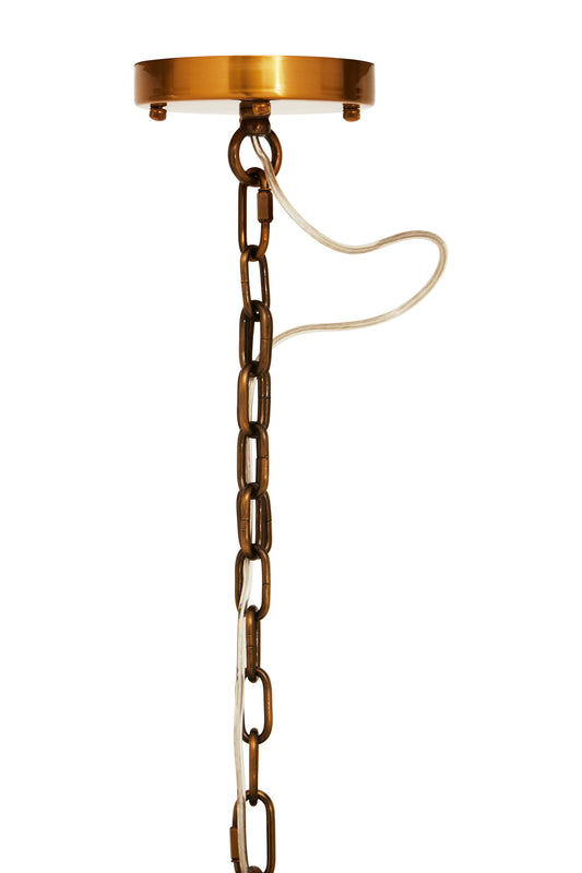 Magdalena Brass Glass Large Vertical Pendant Light