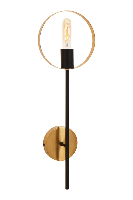Mack One Bulb Ring Industrial Wall Light