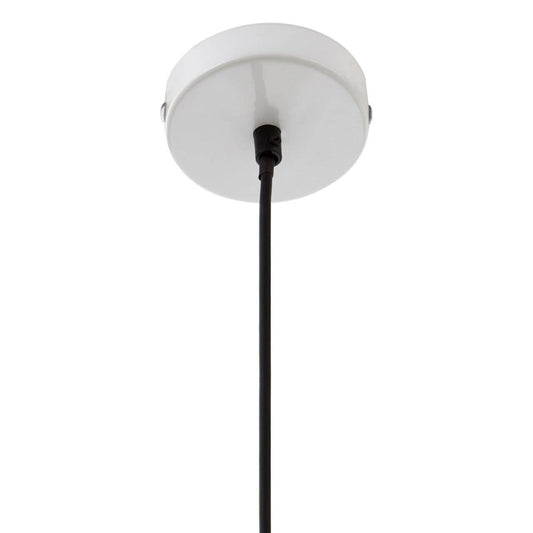 Industrial White Metal Pendant Light