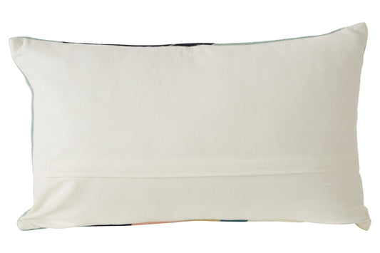 The Edit Curved Stripes Embroidered Cushion | Bali & Blue