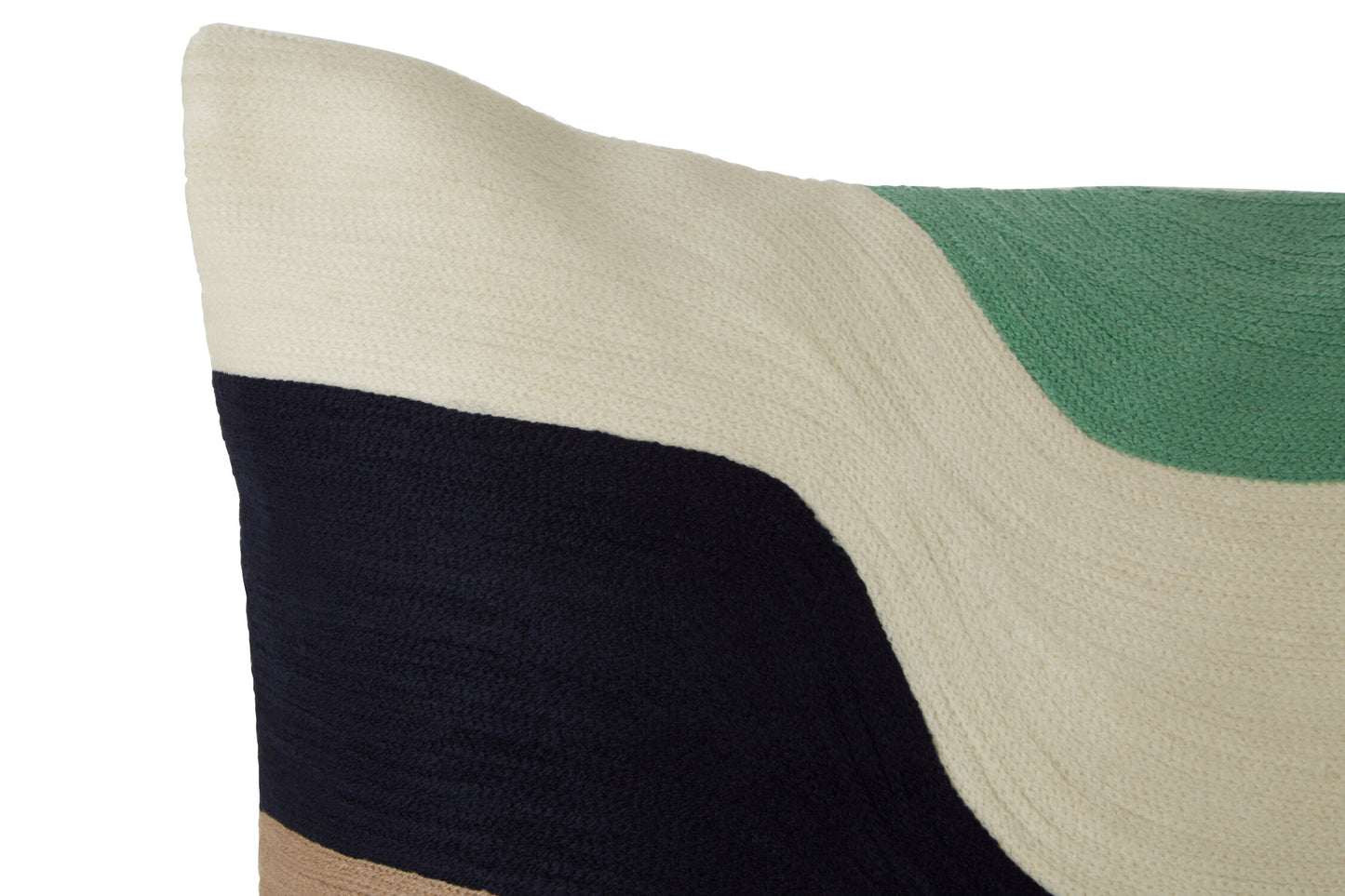 Nomad Ozella Wavy Stripes Embroidered Cushion