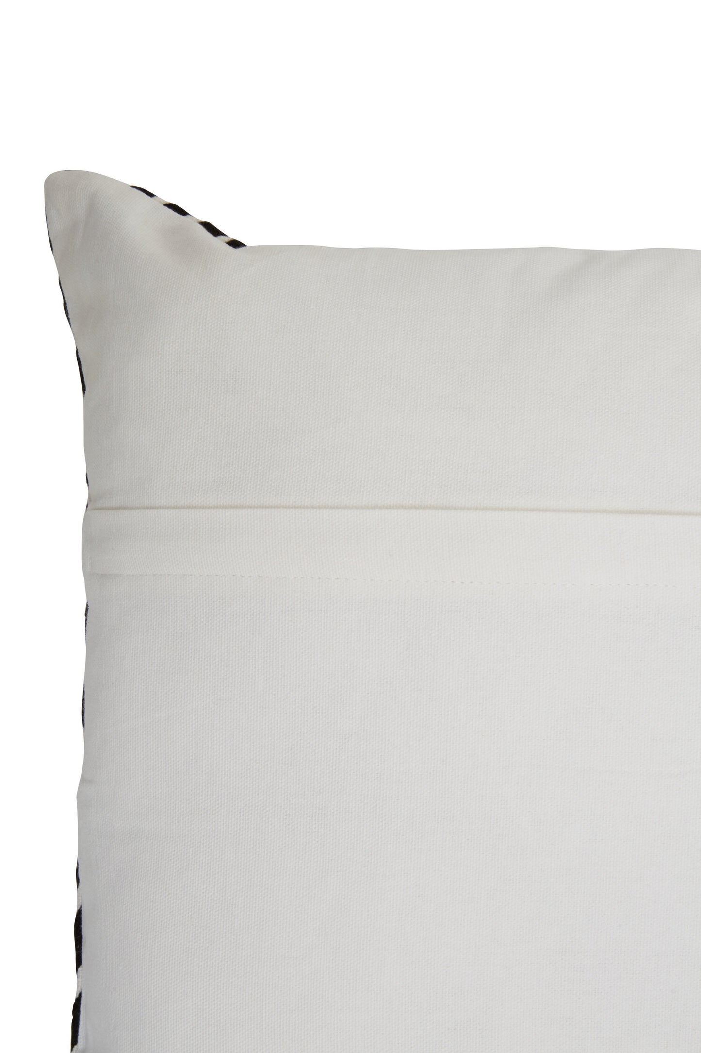 The Edit Black White Square Embroidered Cushion