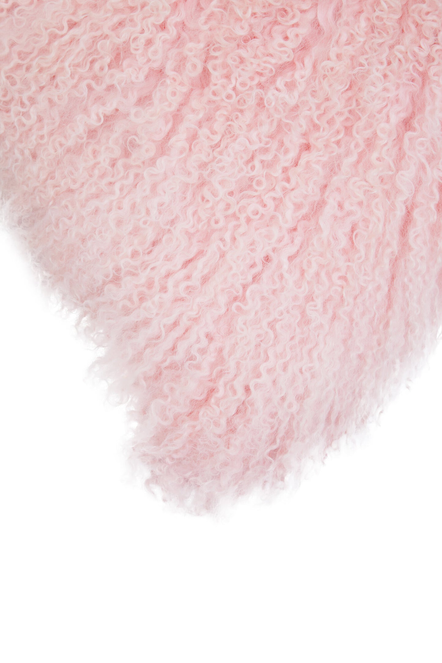 The Luxe Pink Real Mongolian Fur Square Cushion