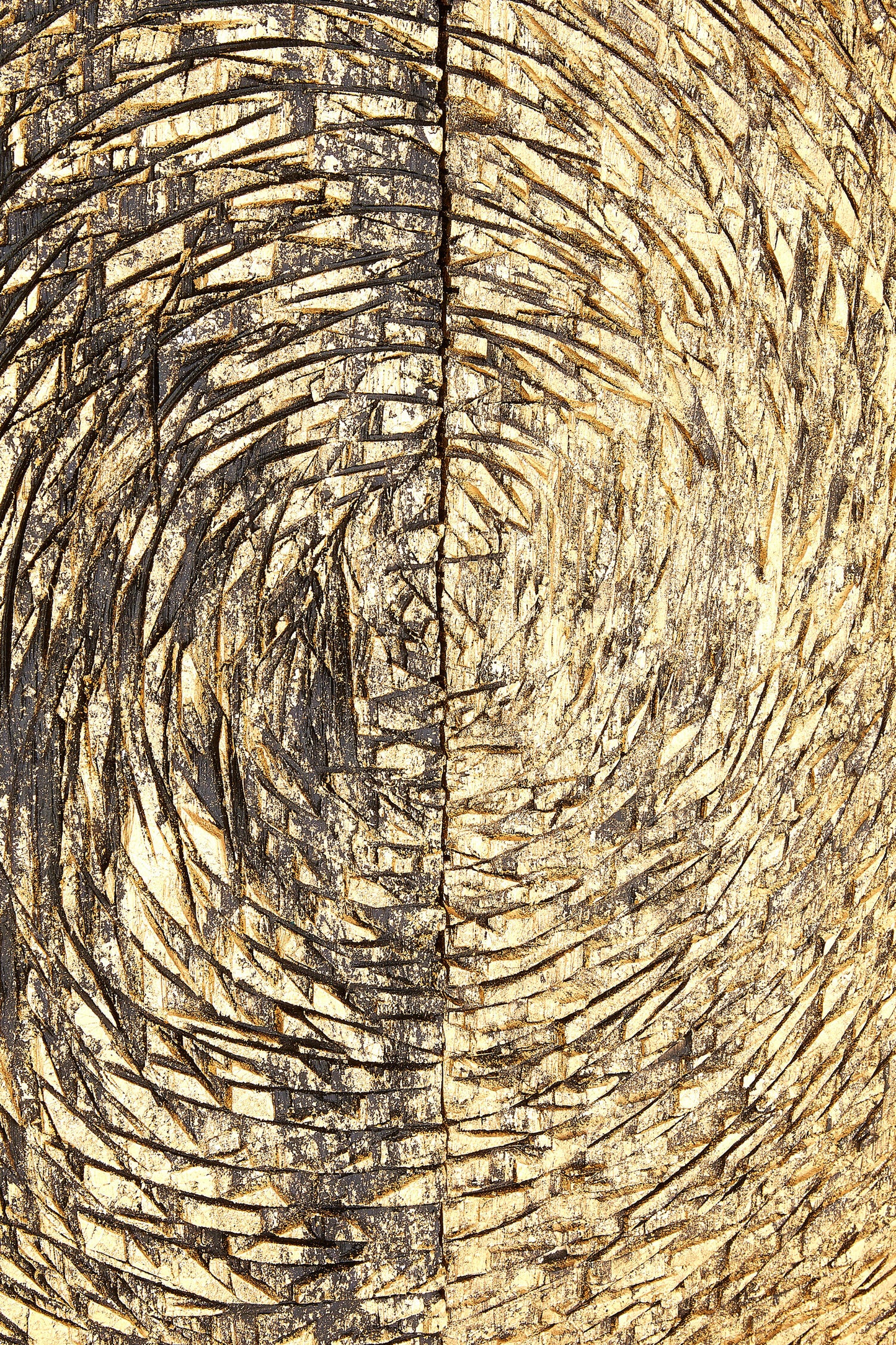 Africana Wood Carving Gold Finish Wall Art