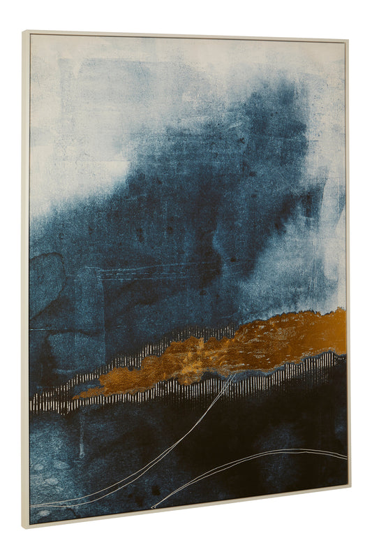 Galleria Blue Gold Abstract Wall Art