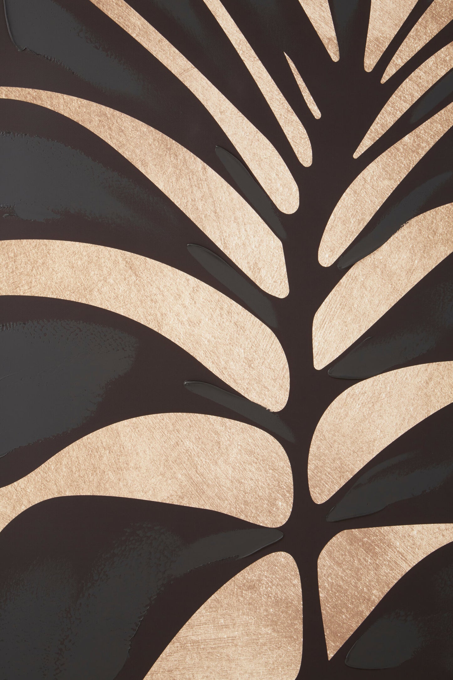 Galleria Canvas Black Leaf Design Wall Art