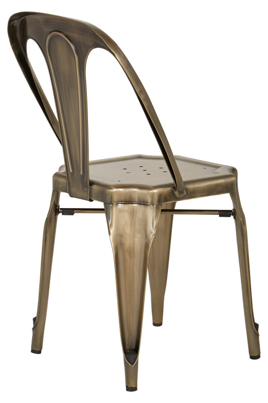 Industrial Brass Metal Dining Chair