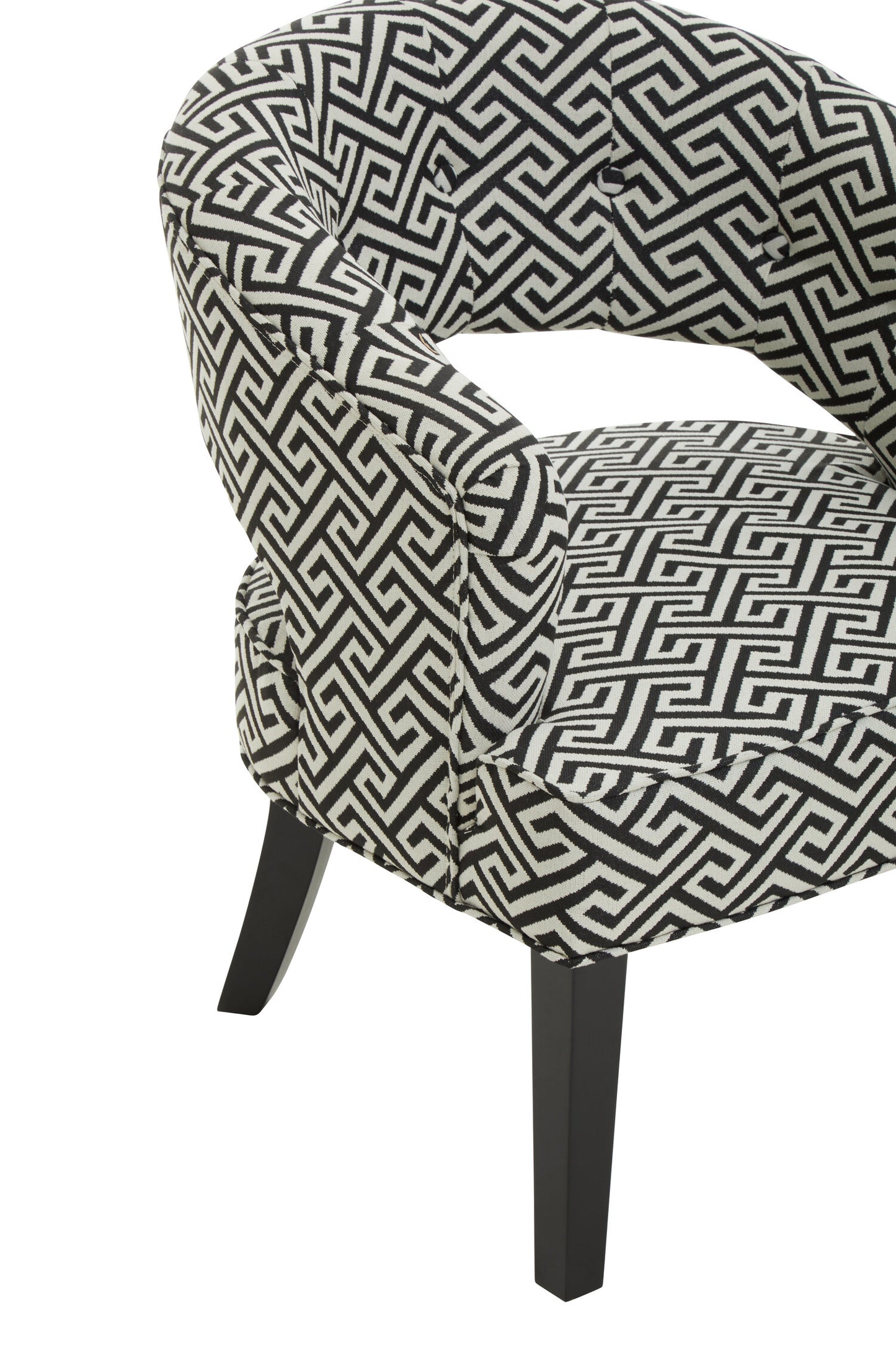 Loxton Greek Key Cutout Lounge Armchair