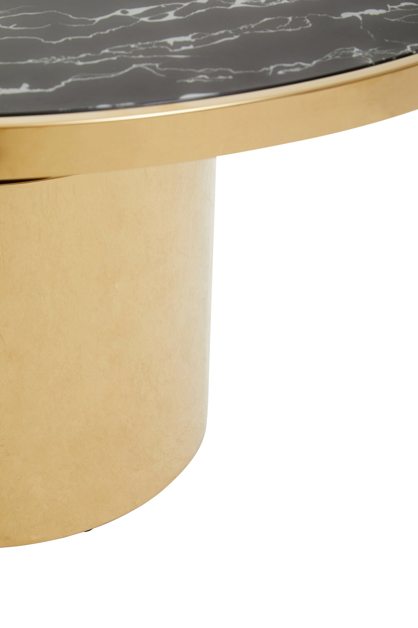 Mia Black Marble Effect Gold Base Coffee Table
