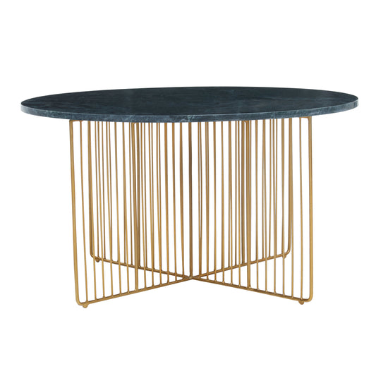 Stefania Green Marble And Gold Frame Coffee Table