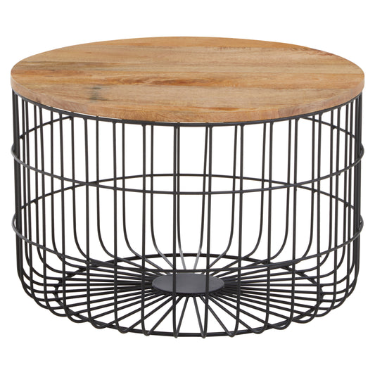 Marti Wooden Top Side Table