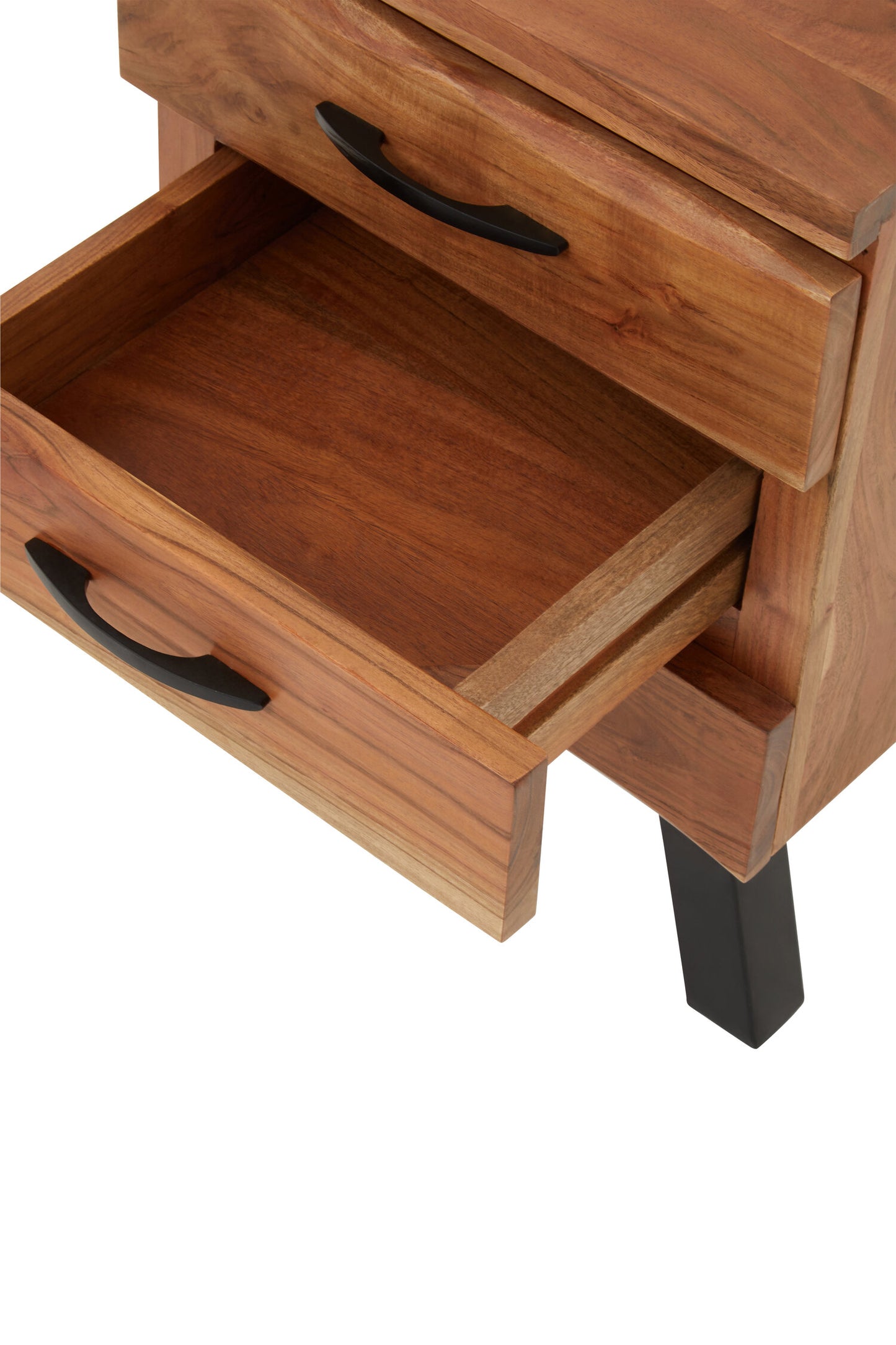 Marlon 3 Drawer Acacia Side Table