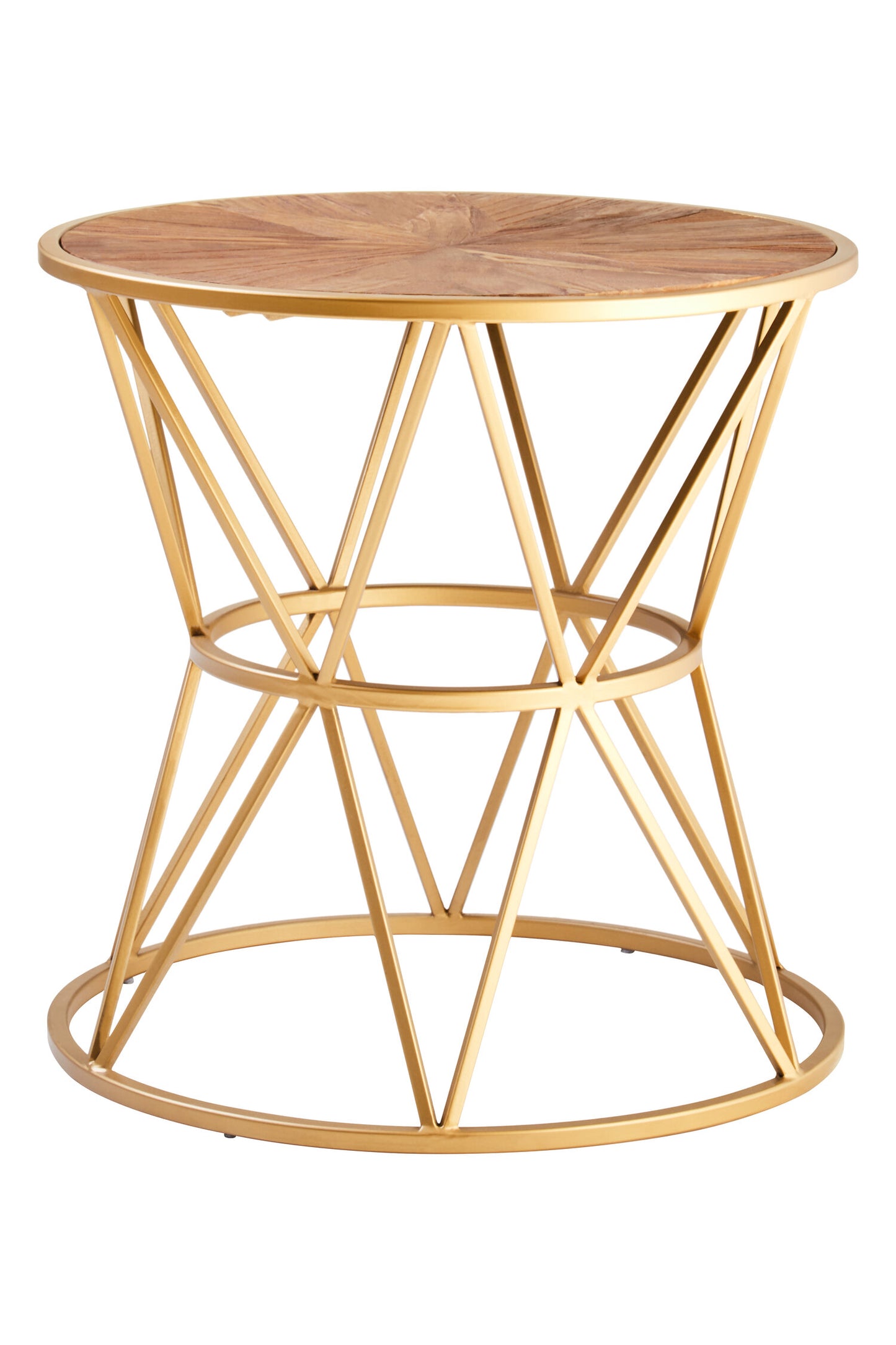 Hestia Gold Starburst Round Side Table