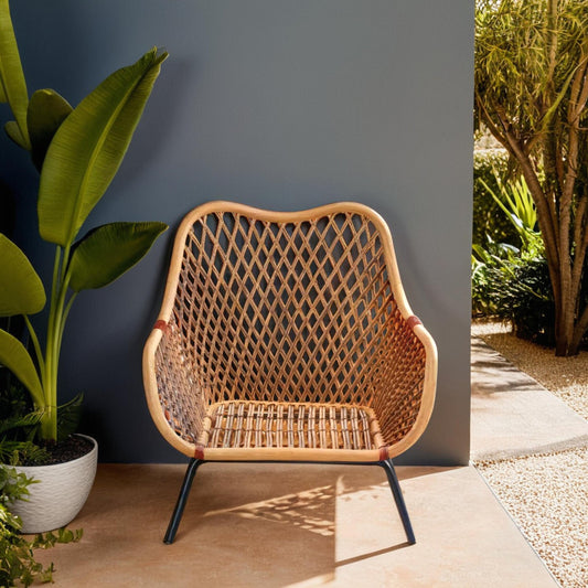 Koh Lanta Black Iron Frame Armchair