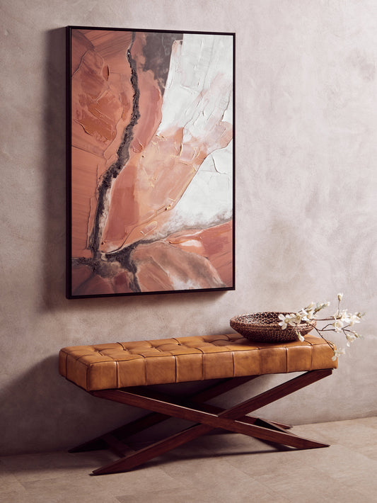 Galleria Terracotta Textured Abstract Wall Art