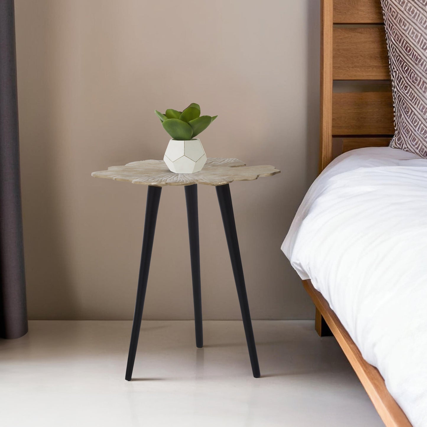 Gold Leaf Small Side Table