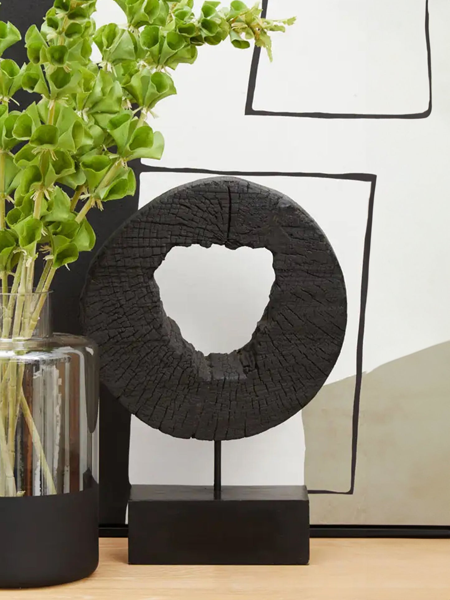 Luxe Decor Small Rustic Mango Wood Sculpture on Stand