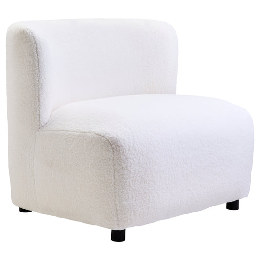Allure Ivory Bouclé-Effect Armless Armchair
