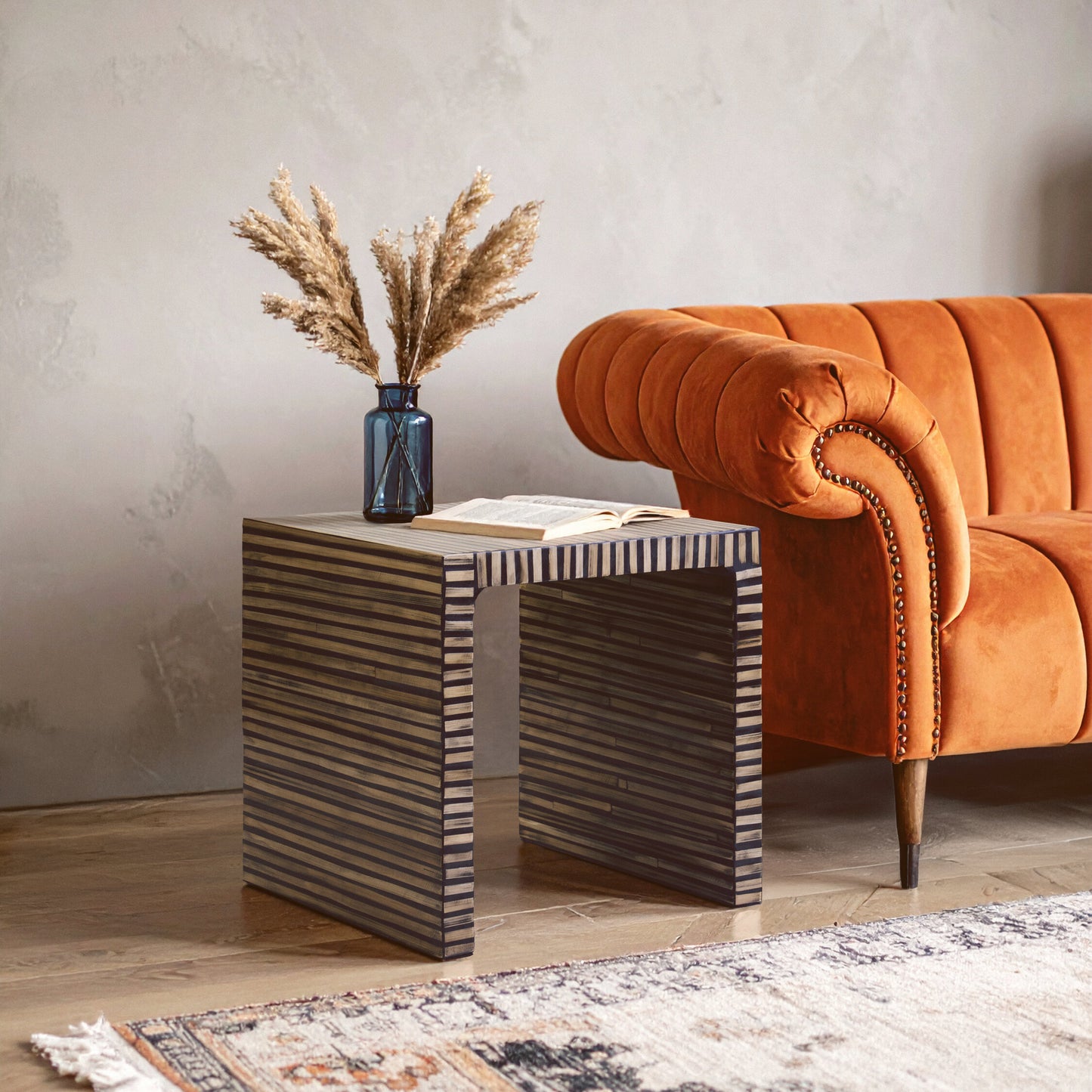 Argentina Bamboo Inlay Side Table