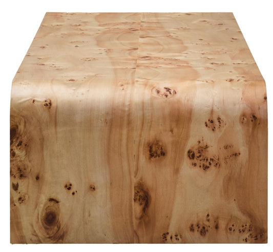 Aspen Burl Wood Design Curved Coffee Table | Bali & Blue